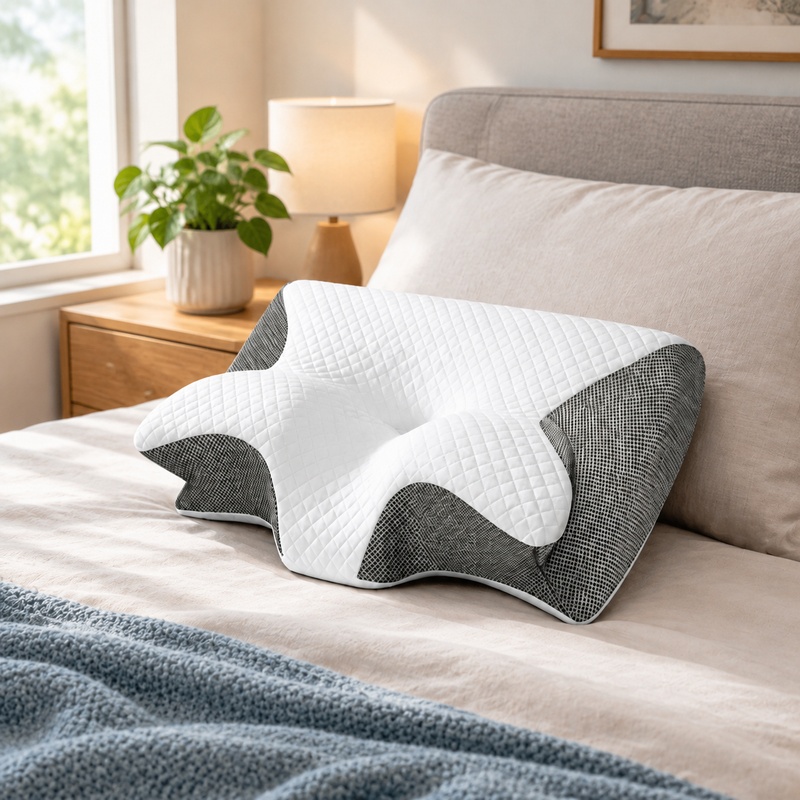 Memory Foam Orthopedic Pillow Neck Pain - Cuscino ortopedico in memory foam traspirante,