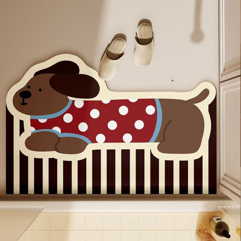 Quick Dry Diatomite Bath Mat - Carino Tappetino da Bagno a Forma