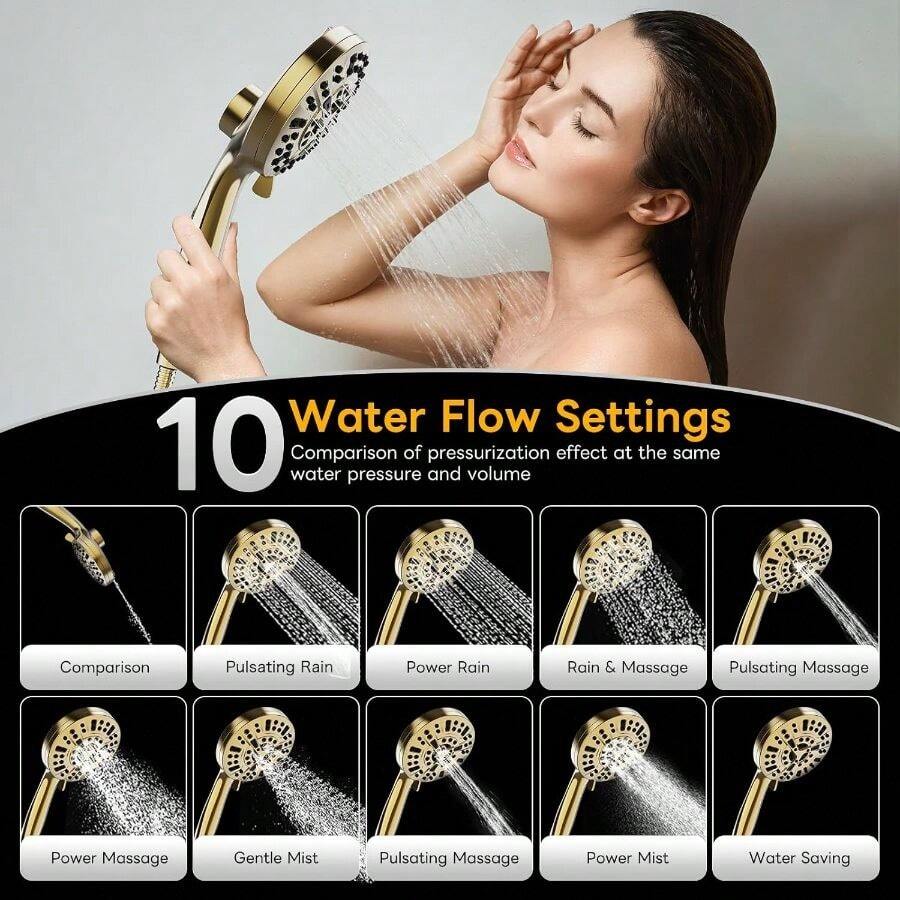 Soffione doccia portatile a 10 - High Pressure Shower Head Handheld recensione e prezzo