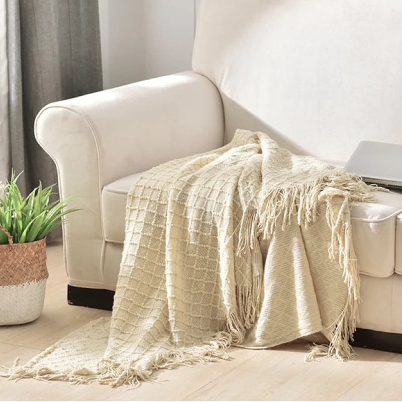 Coperta in maglia texturizzata - Boho Throw Blanket Fringe recensione e prezzo