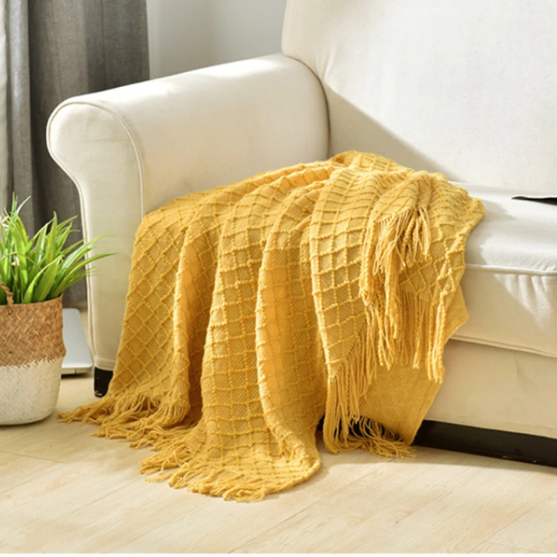 Coperta in maglia texturizzata - Boho Throw Blanket Fringe recensione e prezzo