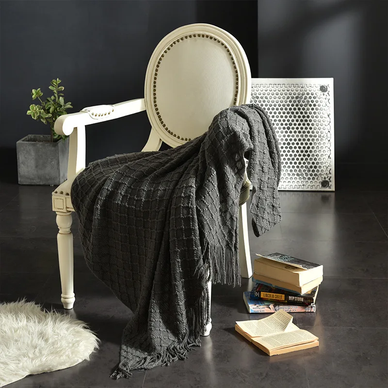 Coperta in maglia texturizzata - Boho Throw Blanket Fringe recensione e prezzo
