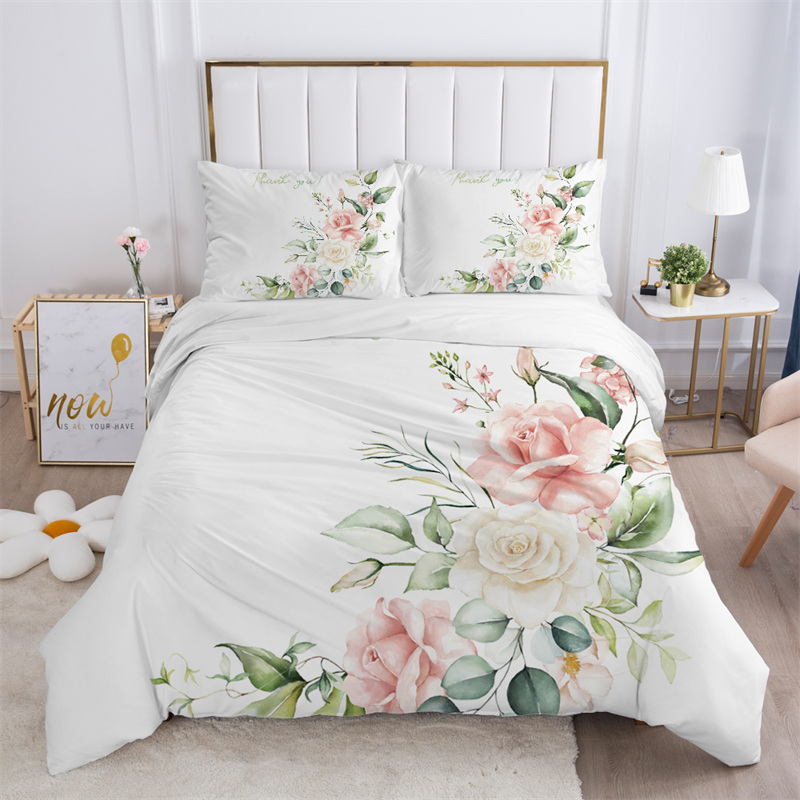Set biancheria da letto bianca - Aesthetic Floral Duvet Cover recensione e prezzo