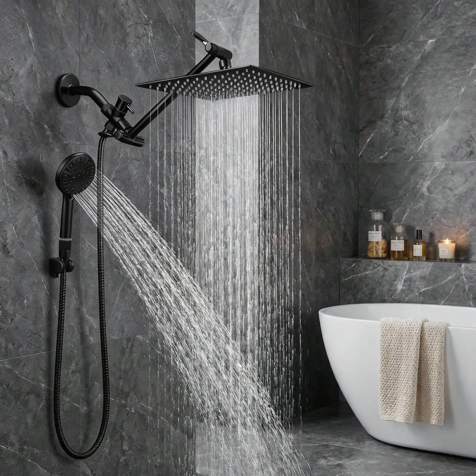 Soffione doccia doppio con doc - High Pressure Shower Head Handheld recensione e prezzo