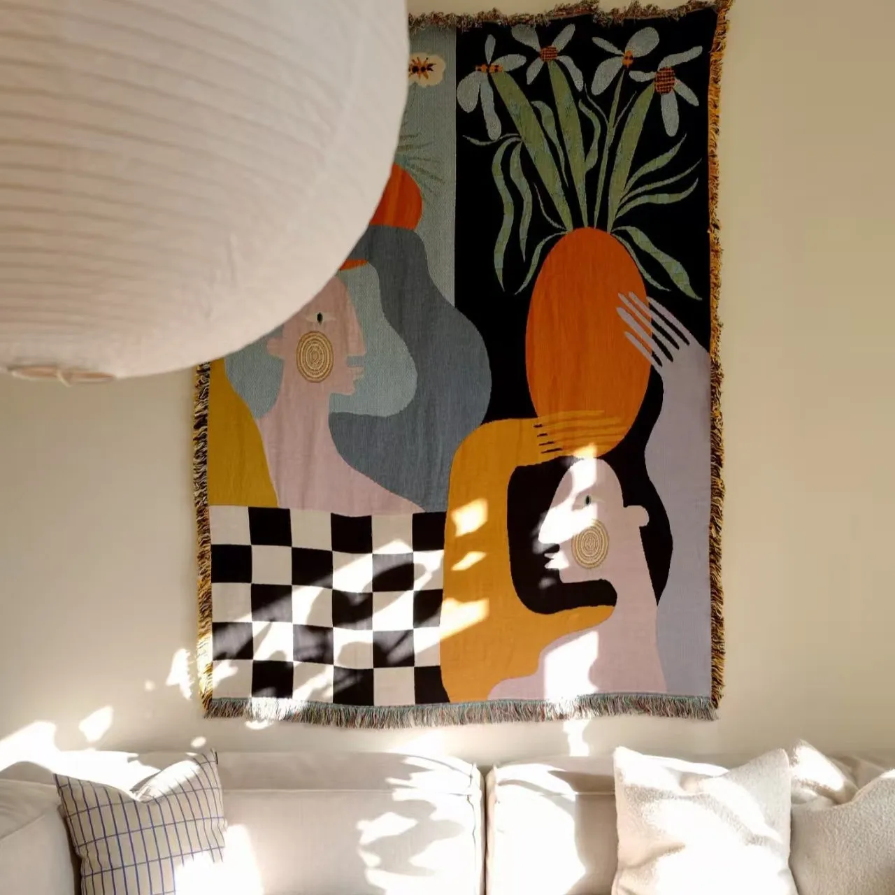Tappeto da parete in stile boh - Boho Throw Blanket Fringe recensione e prezzo