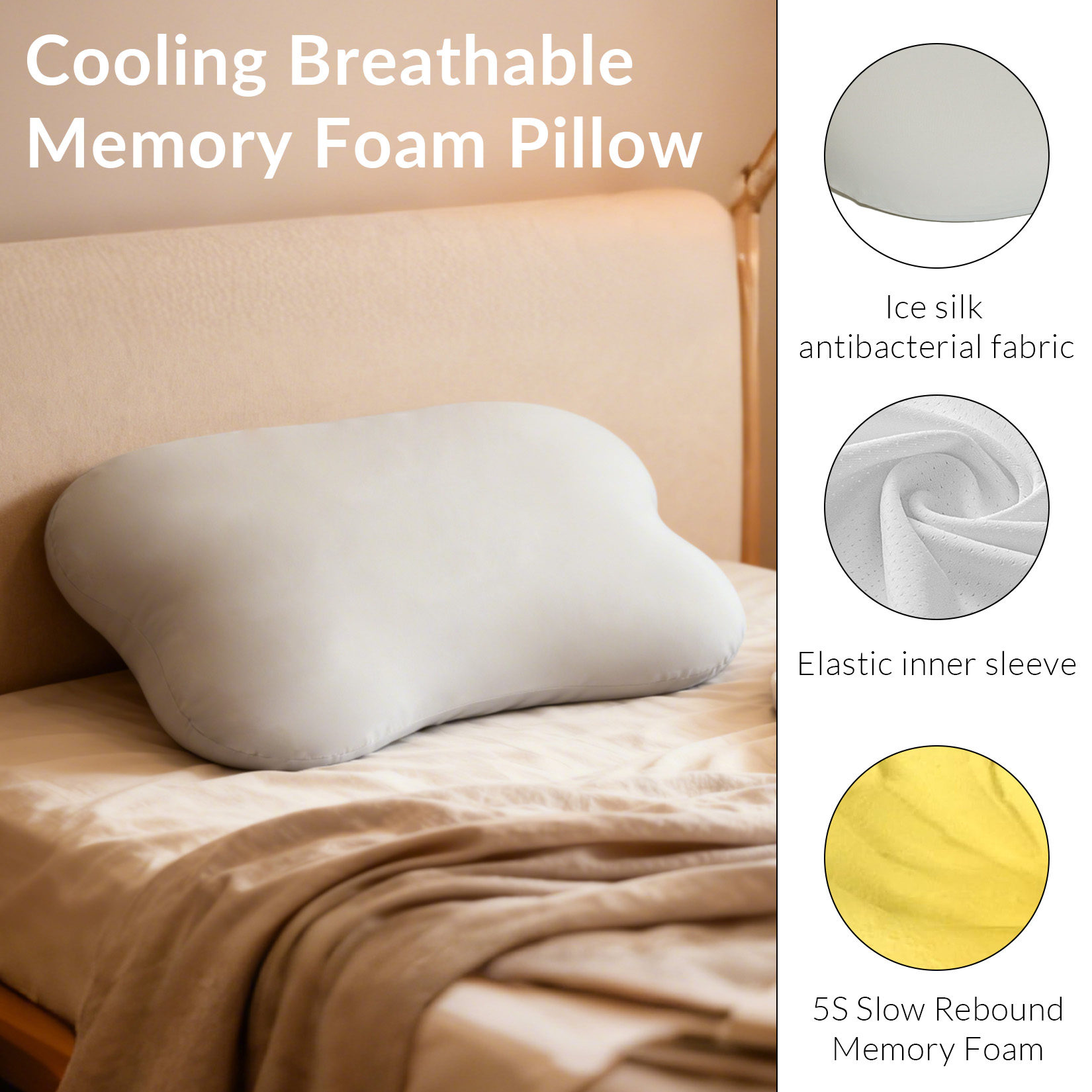 Cuscino cervicale per alleviar - Memory Foam Orthopedic Pillow Neck Pain recensione e prezzo