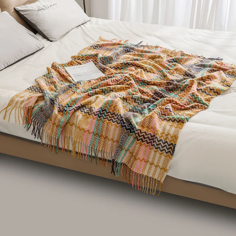 Coperta Boho Wave con Nappine, - Boho Throw Blanket Fringe recensione e prezzo